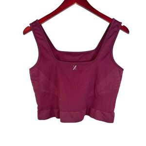 Knix good to go seamless crop tank top square neckline maroon women’s XXL